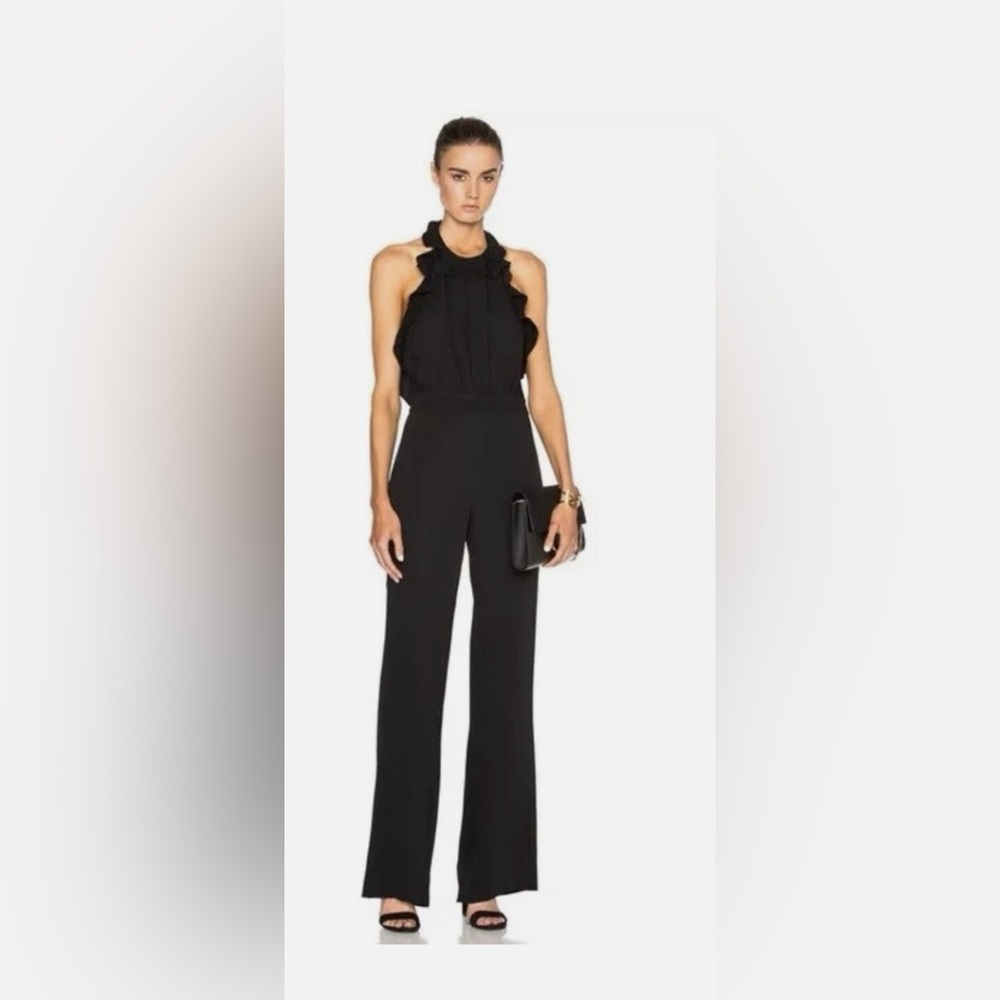 Diane Von Furstenberg Blithe Ruffle
100% Silk Jumpsuit Size 4 $594